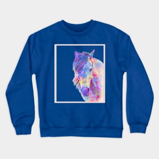 Abstract Horse Head Pastels Crewneck Sweatshirt